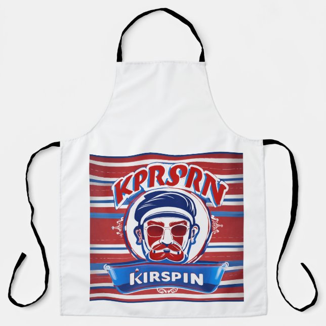 the word krispin as a logo apron (Front)