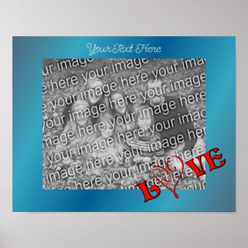 The Word Love Add Your Photo Personalized Poster