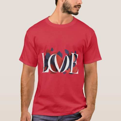 the word Love in a simple sans T_Shirt