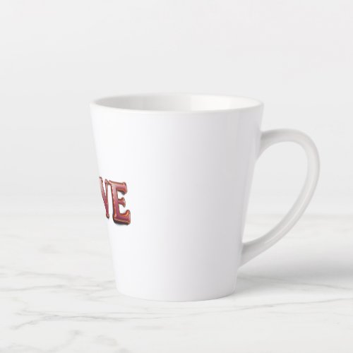 The word love latte mug