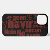 The word "No" in different languages iPhone Case (Back Horizontal)