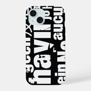 The word "No" in different languages iPhone 15 Case