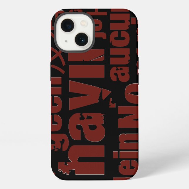The word "No" in different languages Iphone Case (Back)