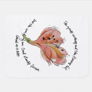 The Word of our God Stands Forever flower artwork Baby Blanket
