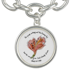 The Word of our God Stands Forever flower artwork Bracelet