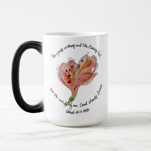 The Word of our God Stands Forever flower artwork Color Morph Mug