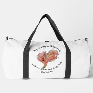 The Word of our God Stands Forever flower artwork Duffle Bag