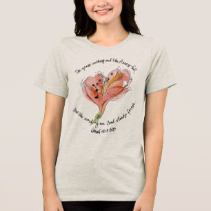 The Word of our God Stands Forever flower artwork Tri-Blend Shirt