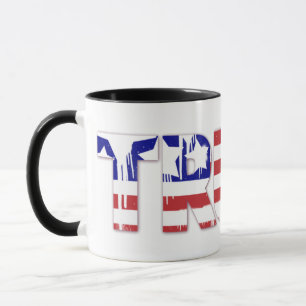 The word Trust with Patriotic American Flag  Mug