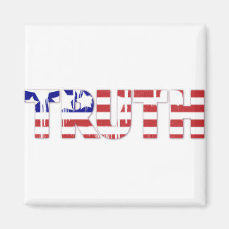 The word " Truth" with American flag Magnet