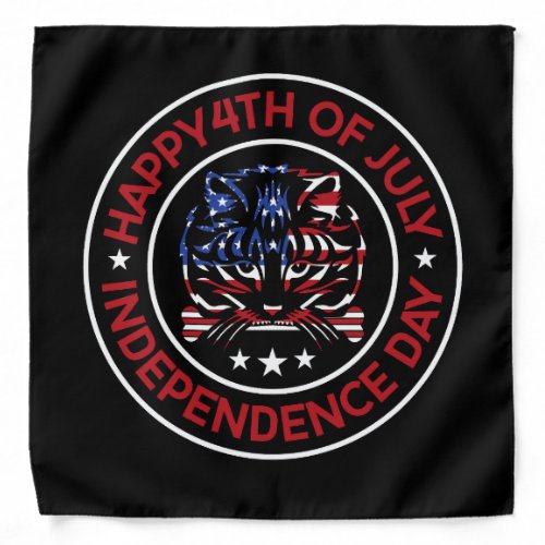 The words 4th of july bandana