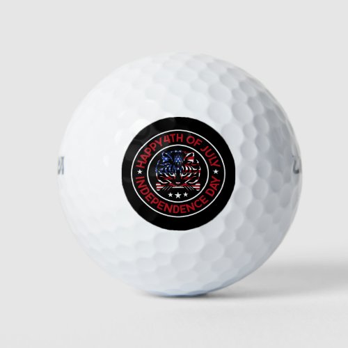 The words 4th of july golf balls