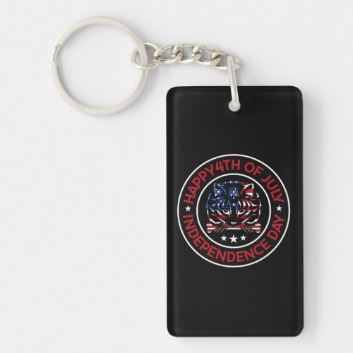 The words 4th of july keychain