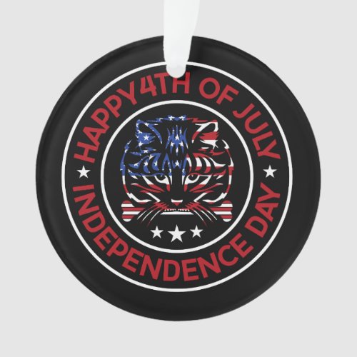 The words 4th of july ornament