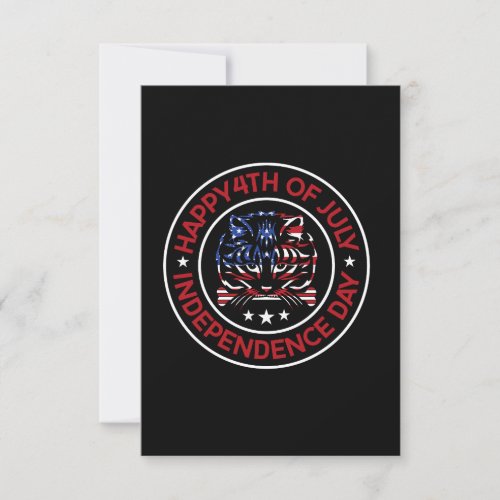 The words 4th of july thank you card