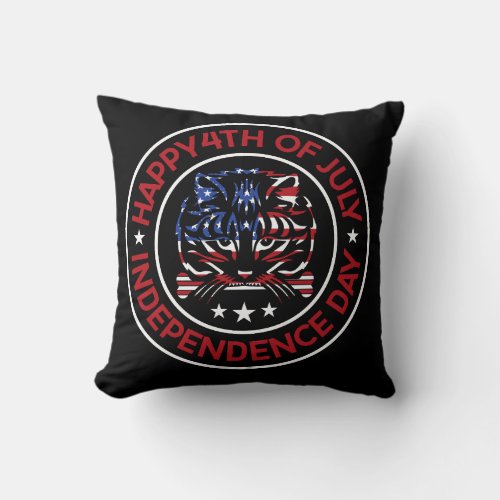 The words 4th of july throw pillow