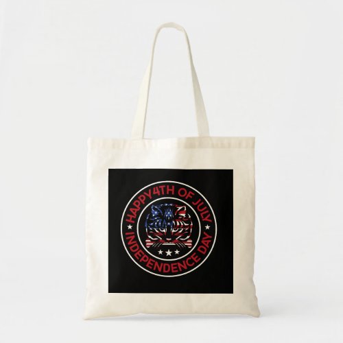The words 4th of july tote bag