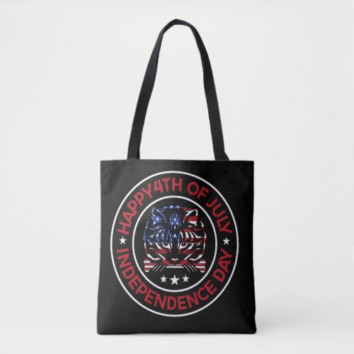 The words 4th of july tote bag