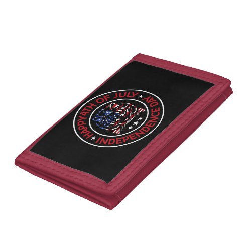The words 4th of july trifold wallet