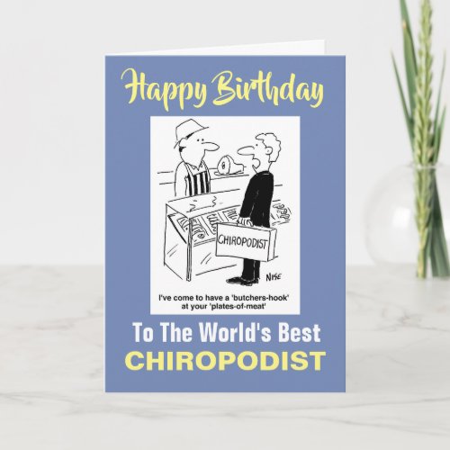 The Words Best Chiropodist Card