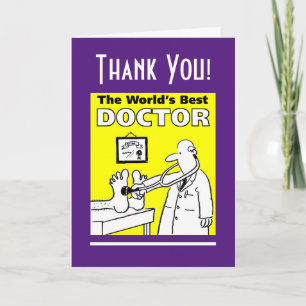 The Word's Best Doctor - Thank You! Card