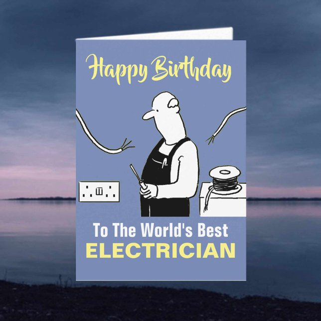 The Word's Best Electrician Happy Birthday Card (Creator Uploaded)