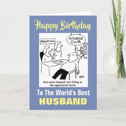 The Words Best Fitness  Workout Husband Card