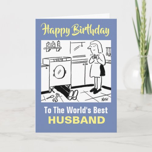 The Words Best Handyman Husband Card