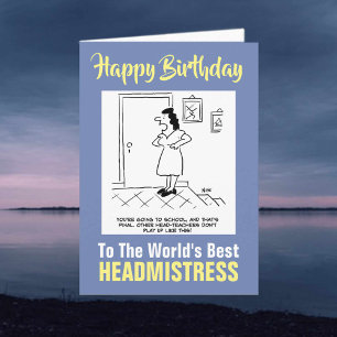 The Word's Best Headmistress - Happy Birthday Card