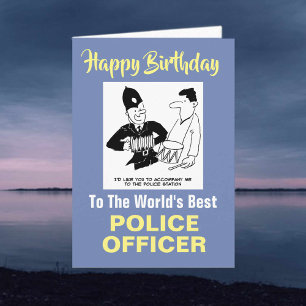 The Word's Best Police Officer - Happy Birthday Card