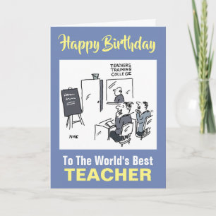 The Word's Best Teacher - Happy Birthday Card