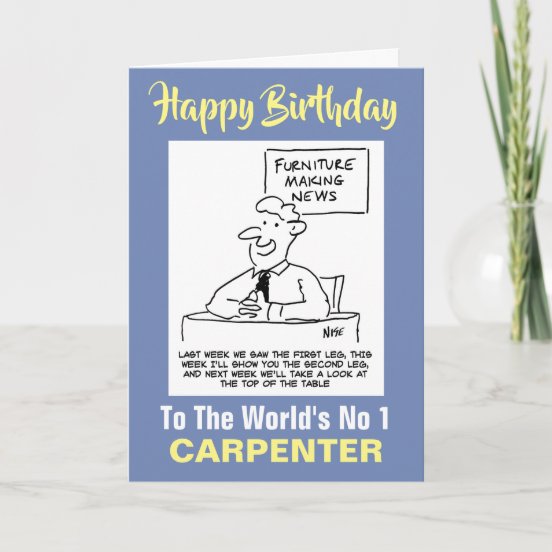 Carpenter Birthday Cards | Zazzle