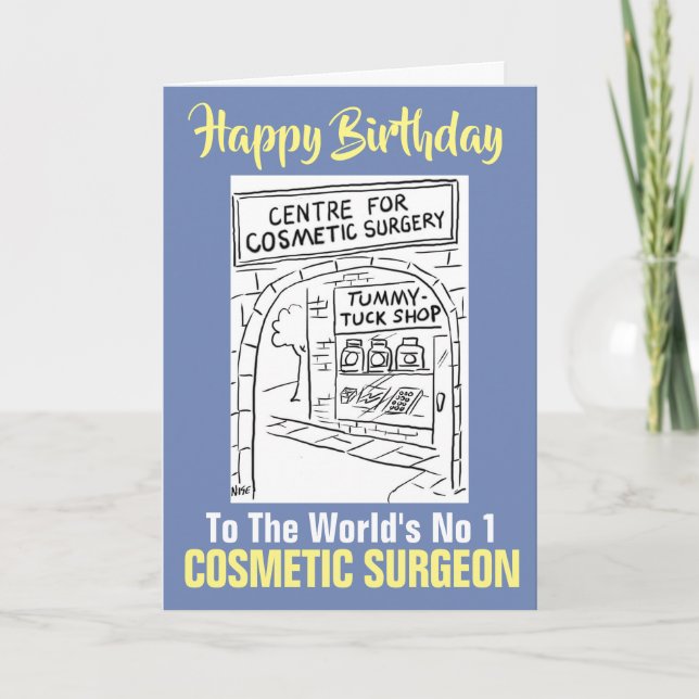 The Word's No 1 Cosmetic Surgeon - Happy Birthday Card (Front)