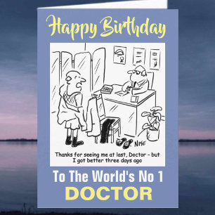 The Word's No 1 Doctor - Happy Birthday Card
