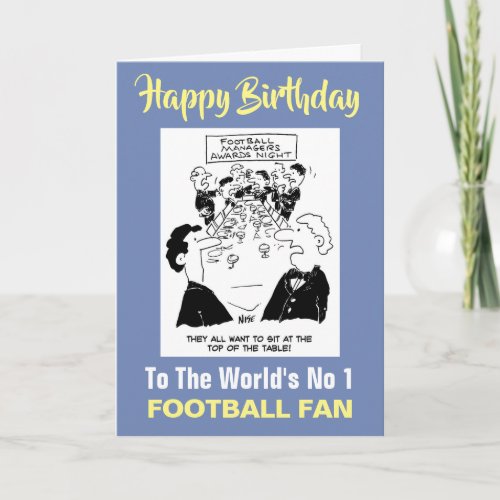 The Words No 1 Football Fan _ Happy Birthday Card