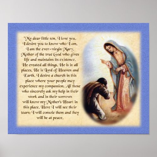The words of Our Lady of Guadalupe Poster