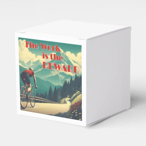 The Work Is The Reward Cyclist Mountains Favor Boxes