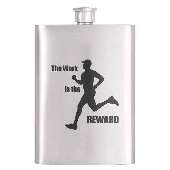 The Work Is The Reward Runner Flask (Front)