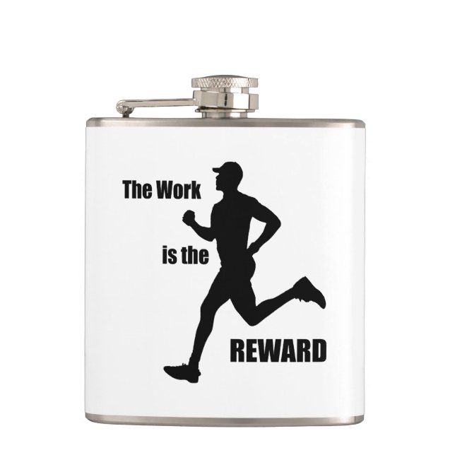 The Work Is The Reward Runner Flask (Front)