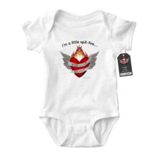 The WORK LOVE BALANCE Spit-fire Baby Bodysuit