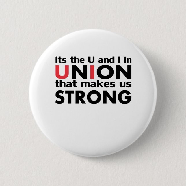 The Work Union That Makes Us Strong Classic Button (Front)