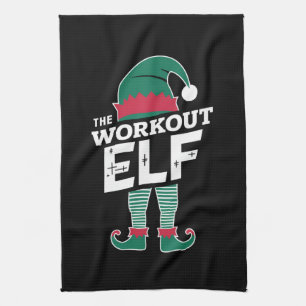 The Workout Elf Group Matching Family Christmas Kitchen Towel