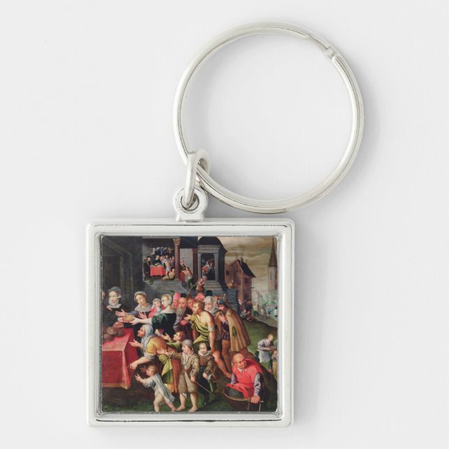 The Works of Mercy Keychain (Front)