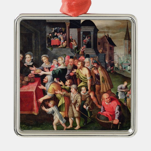 The Works of Mercy Metal Ornament (Front)
