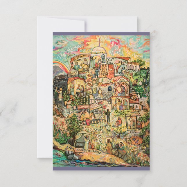 The Works of Mercy Prayer Card (Front)