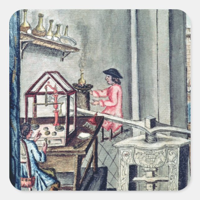The Workshop of Silversmiths, from a silversmith b Square Sticker (Front)