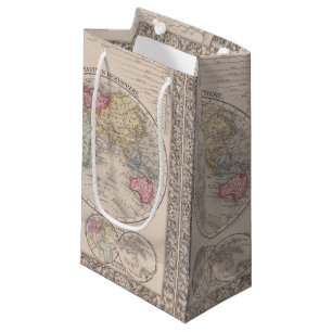 The world 1860 - Eastern & Western hemispheres Small Gift Bag