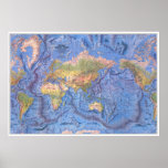 &quot; The World: 1981/present - OCEAN Floor map ... Poster