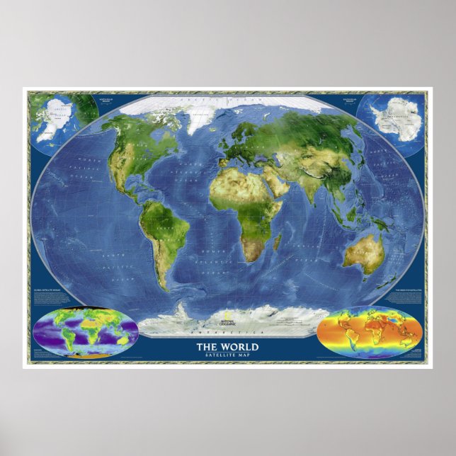 " The World: 2008/present - Satellite map ... Poster (Front)