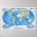&quot; The World: 2011/today - Physical World Map... Poster